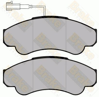 BRAKE ENGINEERING Комплект тормозных колодок, дисковый тормоз PA1284